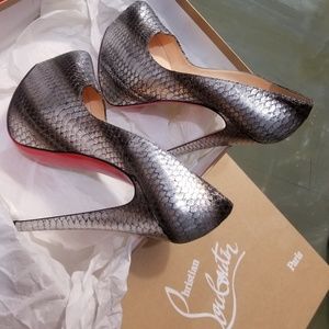 Christian Louboutin Snakeskin Metallic Daff